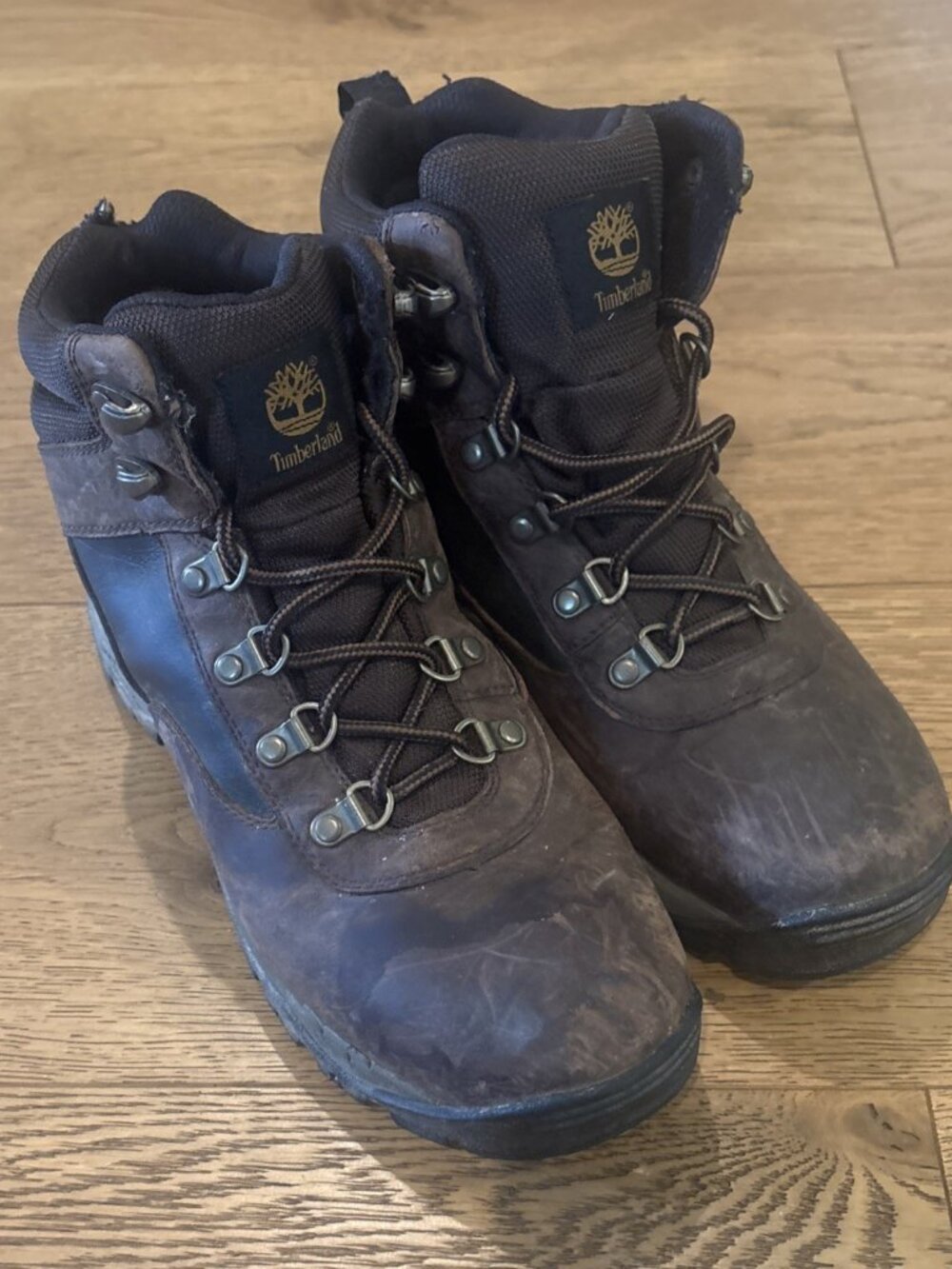 Timberland Women's Keele Ridge Brown Leather Waterproof Hiking Boots A163L Sz 9